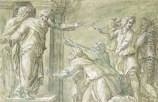 Saint Paul preaching to the Athenians Oil Painting - Biagio Pupini
