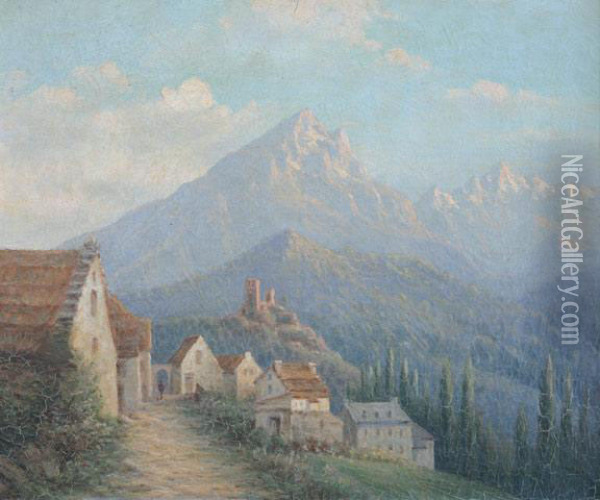 Environ De Luz : Lechateau Sainte Marie Oil Painting - Lucien Alphonse Gros