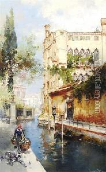 Venetian Scene Oil Painting - Jean Paul Sinibaldi
