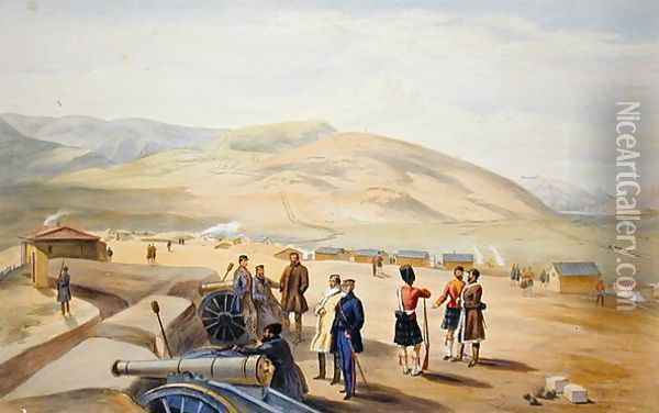 Highland Brigade Camp, plate from The Seat of War in the East, published by Colnaghi and Co., 1856 Oil Painting - William Simpson