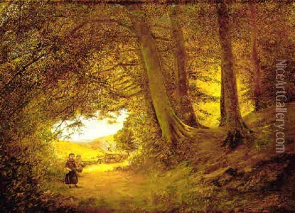 Camino En El Bosque Oil Painting - Frank Walton