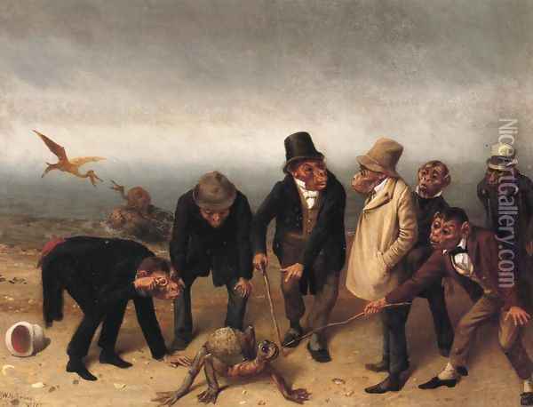 Discovery of Adam Oil Painting - William Holbrook Beard