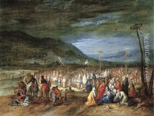 The Crucifixion Oil Painting - Jan Brueghel the Elder