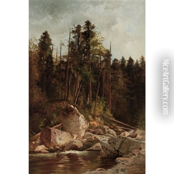 Mountain Stream Oil Painting - Ernest Parton