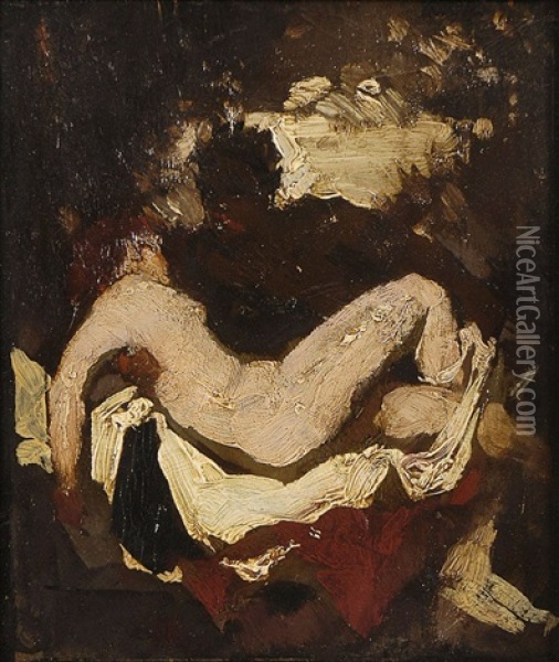 Othello Und Desdemona Oil Painting - Albert von Keller