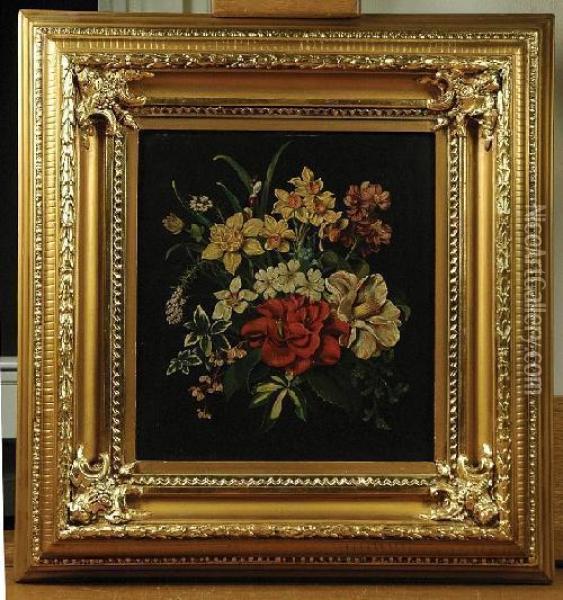 -kwiaty W Wazonie Oil Painting - Franz Anton Feilhammer