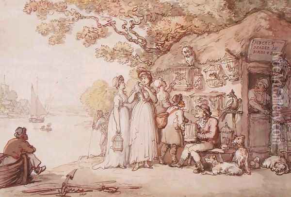 Pidcock, Dealer in Birds and Beasts Oil Painting - Thomas Rowlandson