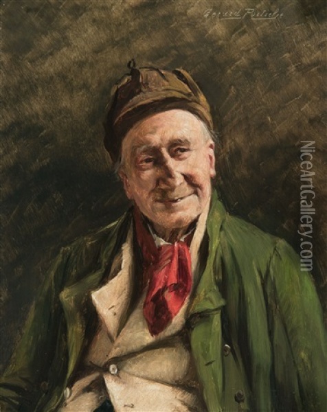 Portrait Of A Man Oil Painting - Gerard Jozef Portielje