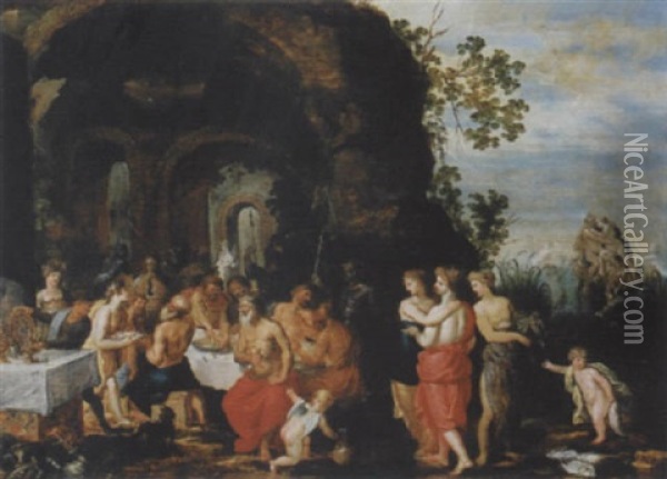 Das Fest Des Acheloos Oil Painting - Hendrik van Balen the Elder