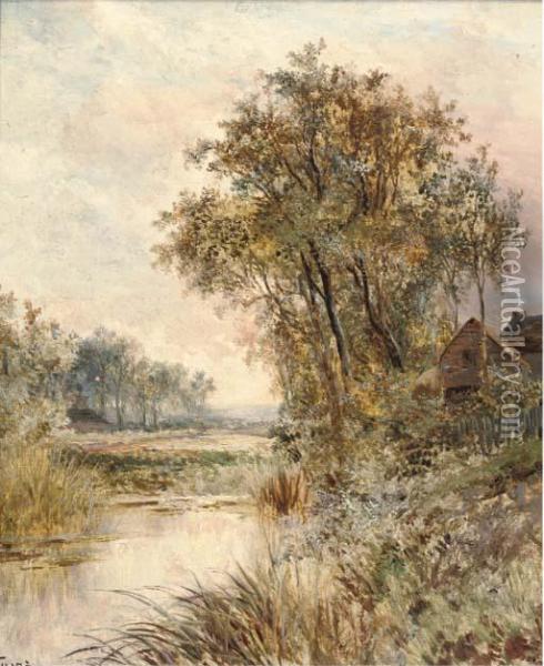 A Cottage By A Pond Oil Painting - Joseph Thors