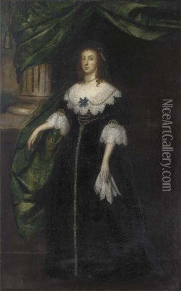 Portrait Of A Lady Oil Painting - Cornelius Jonson