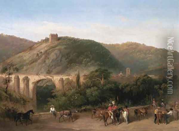 View of Aguas Calientes, Mexico Oil Painting - Daniel Thomas Egerton