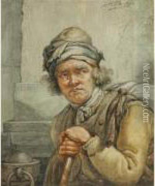 Portrait D'homme Au Bonnet Oil Painting - Abraham Ii Van Stry