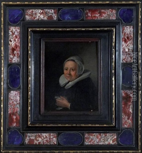 Portrait Presume De Maria Van Teylingen Oil Painting - Frans Hals