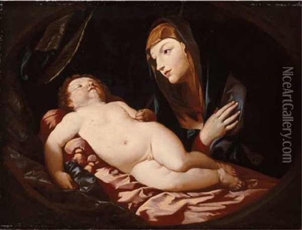 The Madonna And Child Oil Painting - Francesco Giovanni Gessi