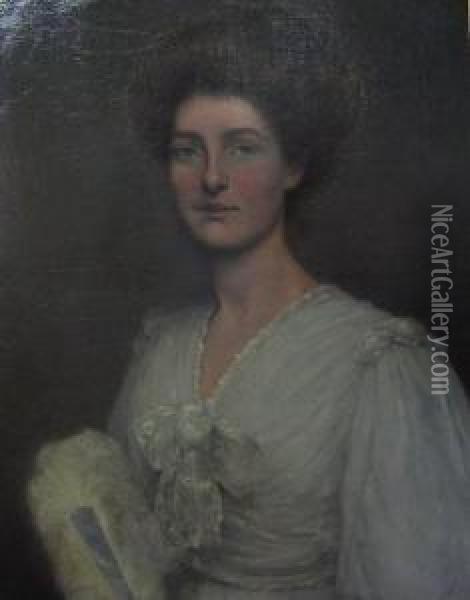 Portrait Of Mrs. Anderson Oil Painting - Alfred Ward