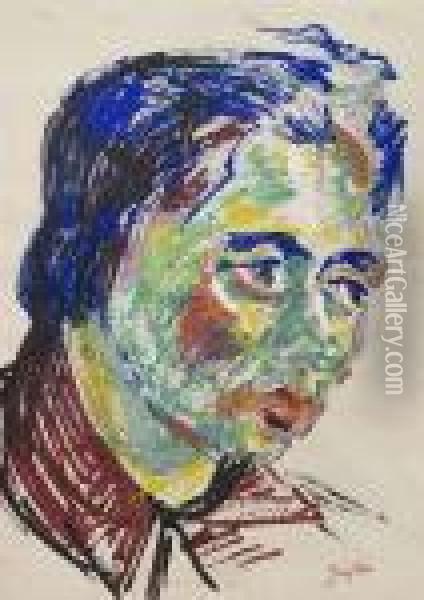 Portrait Of A Woman Oil Painting - Mommie Schwarz