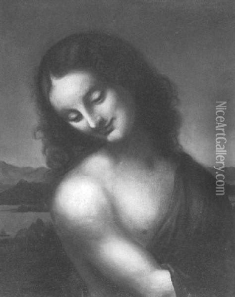 Portrait Of St. John Oil Painting - Leonardo Da Vinci