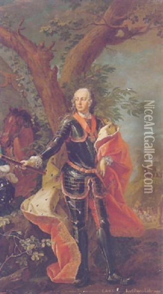 Portrait Of Karl Alexander Of Lorraine Oil Painting - Martin van Meytens the Younger