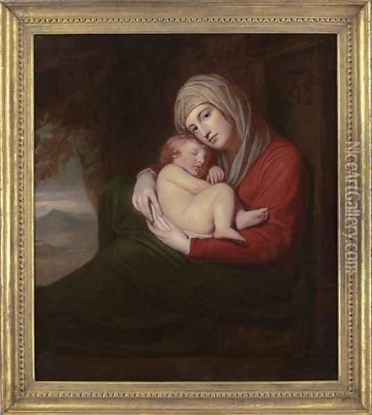 A Mother and Child, 1771 Oil Painting - George Romney