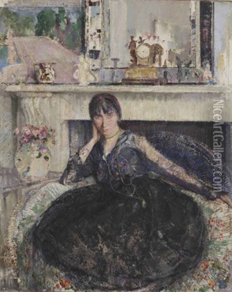 Portrait Of Mrs. Kathleen A Oil Painting - Marcel Jefferys