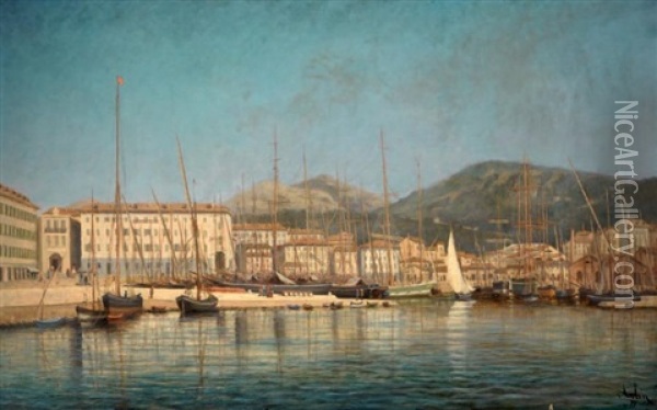 Le Port De Nice Oil Painting - Joanny Arlin