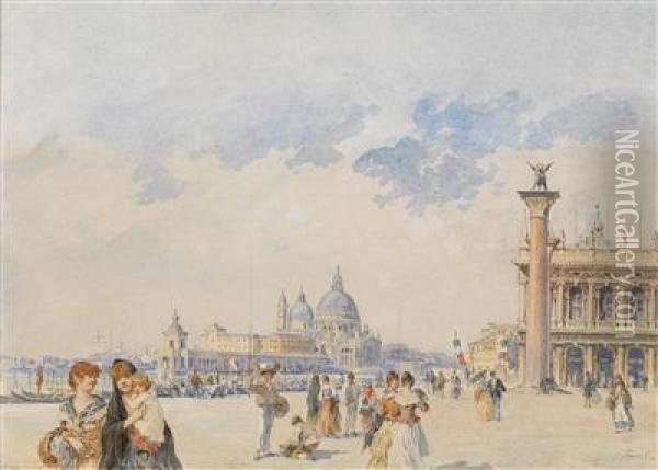 Venice, Piazetta San Marco Oil Painting - Hermann Giesel