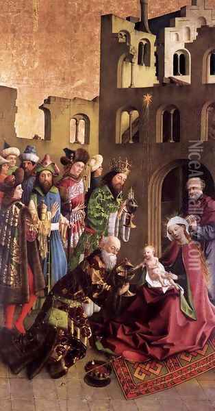 Darmstadt Altarpiece The Epiphany Oil Painting - German Unknown Masters