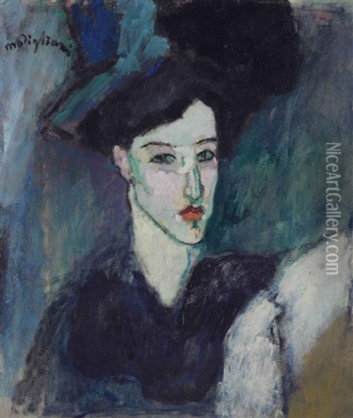 La Juive Oil Painting - Amedeo Modigliani