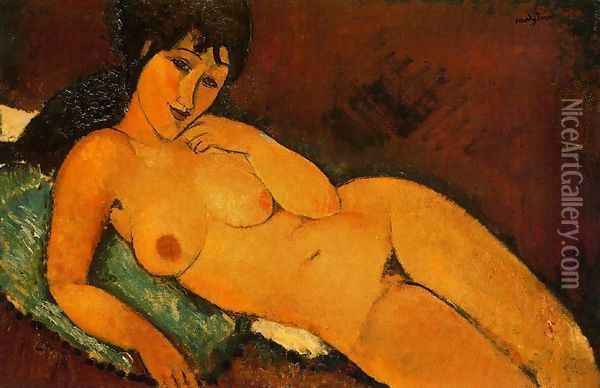 reclining nude 1917 Oil Painting - Amedeo Modigliani