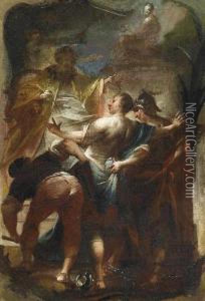 Martyrdom Of A Saint Oil Painting - Johann Wolfgang Baumgartner