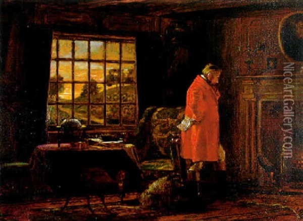The Letter Oil Painting - William Verplanck Birney