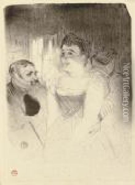 Judic Oil Painting - Henri De Toulouse-Lautrec