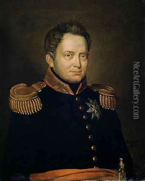 Portrait of Willem Frederik (1772-1843) Prince of Orange Oil Painting - Charles Louis Acar