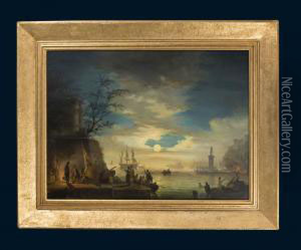 Hafen Von Neapel Oil Painting - Silvestro Feodorov. Schedrin