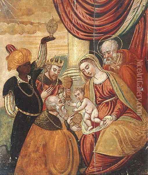 The Adoration of the Magi Oil Painting - Dalmatian School