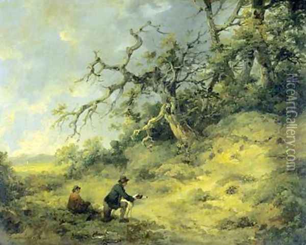 Ferreting 1792 Oil Painting - George Morland