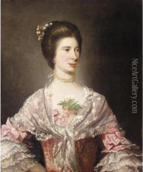 Portrait Of Katherine Smythe Of Methven Oil Painting - David Martin