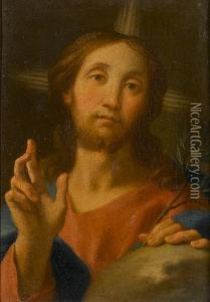 Christ As Salvator Mundi Oil Painting - Jacopo Alessandro Calvi Il Sordino