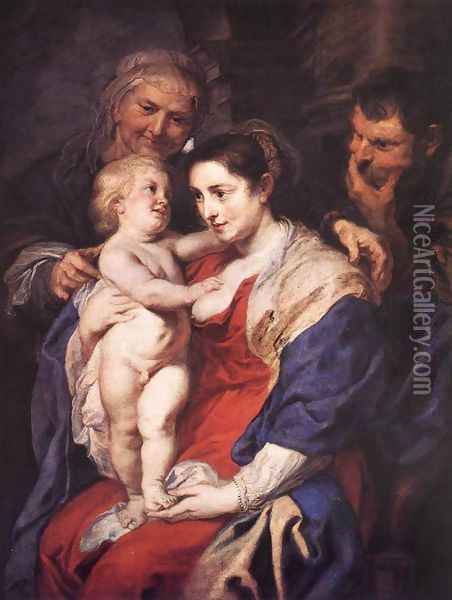 The Holy Family with St. Anne Oil Painting - Peter Paul Rubens
