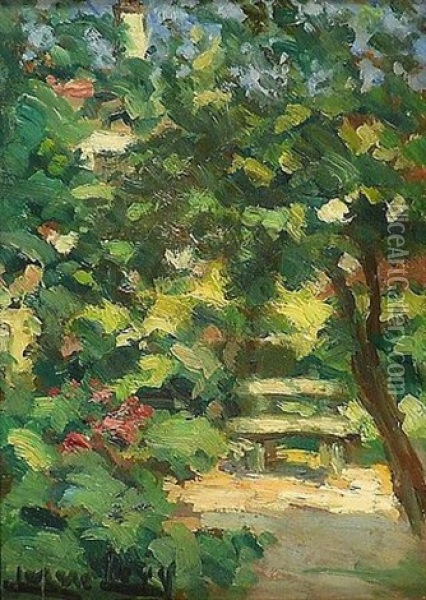 Les Jardins Du Baron D'erlinger A Sidi Bou Said Oil Painting -  Lazare-Levy