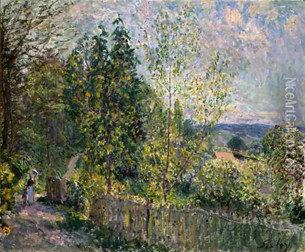 The Road in the Woods Oil Painting - Alfred Sisley