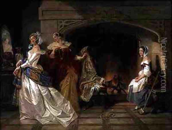 Cinderella Oil Painting - Fanny Corbaux
