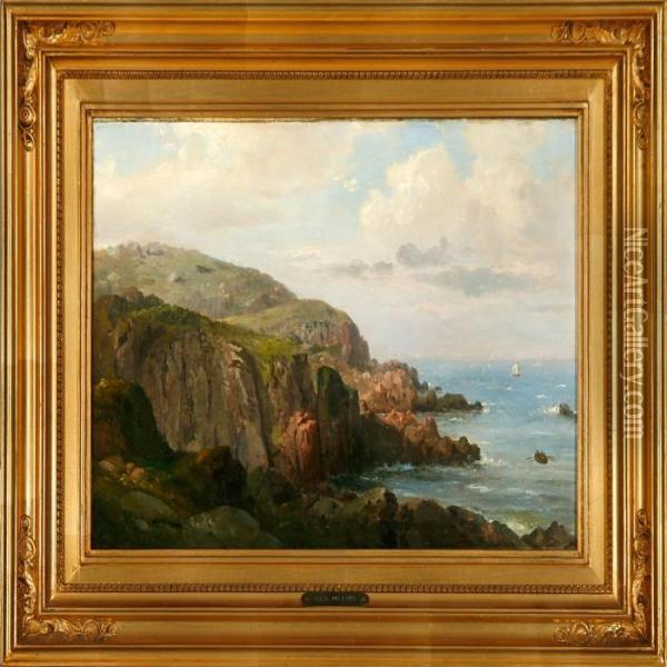 View Of Kullen Cliffs In Sweden On A Summer Day Oil Painting - Vilhelm Melbye