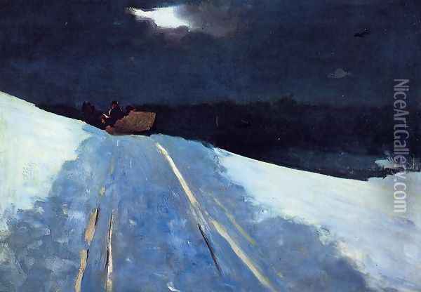 Sleigh Ride Oil Painting - Winslow Homer