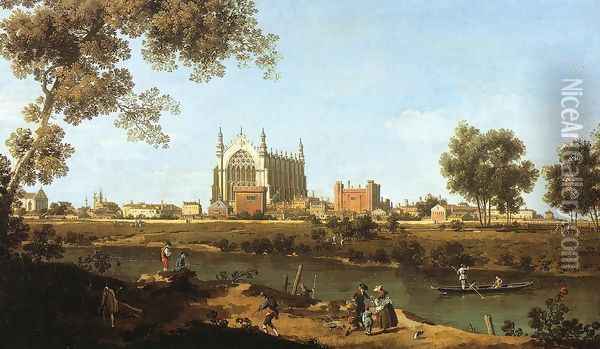 The Chapel of Eton College Oil Painting - (Giovanni Antonio Canal) Canaletto