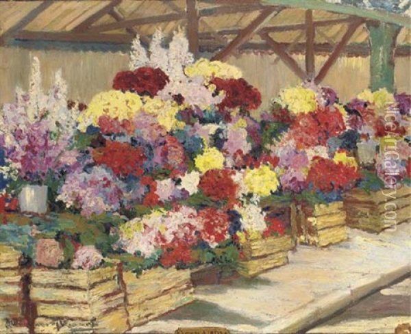 Market Blooms Oil Painting - Alexandre Altmann