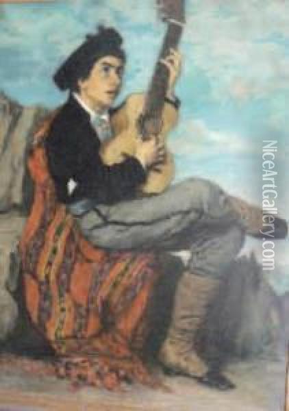 Le Guitariste Oil Painting - Zenon Trigo