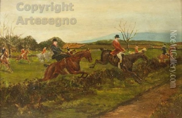 Scena Di Caccia Oil Painting - Maurice Taquoy