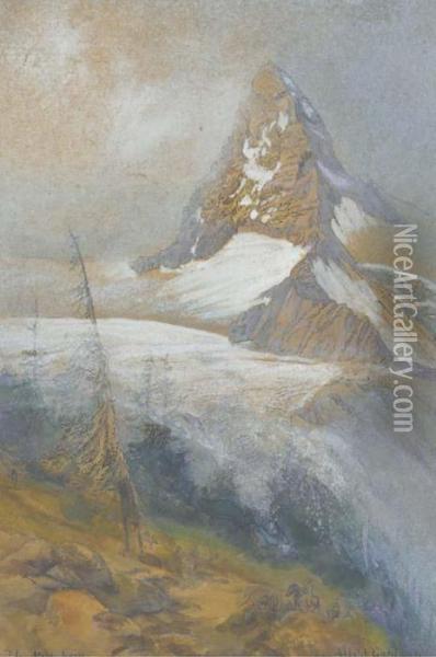 The Matterhorn, Zermatt Oil Painting - Albert Goodwin